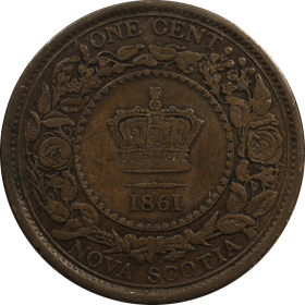 1 cent 1861 nowa szkocja a